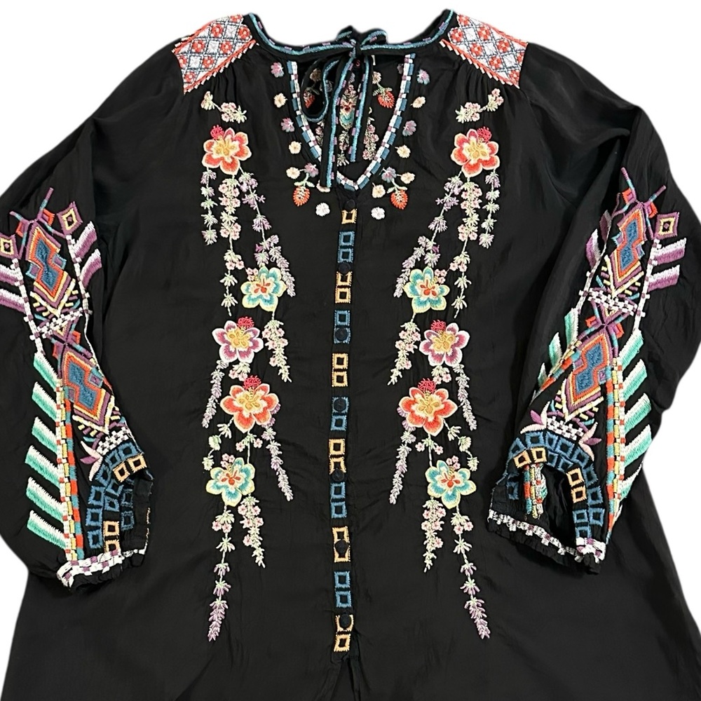 Women’s JOHNNY WAS Embroidered Bohemian Alaura Tunic Blouse - Small - Picture 13 of 13